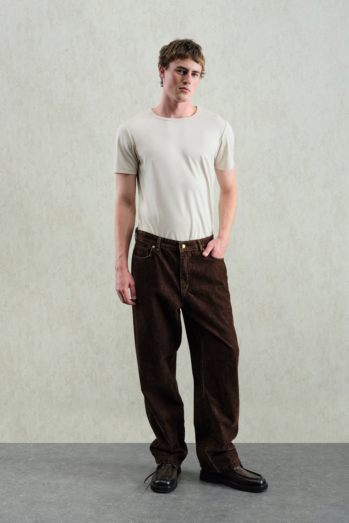 GOLD DETAYLI REGULAR FIT KAHVERENGİ PANTOLON