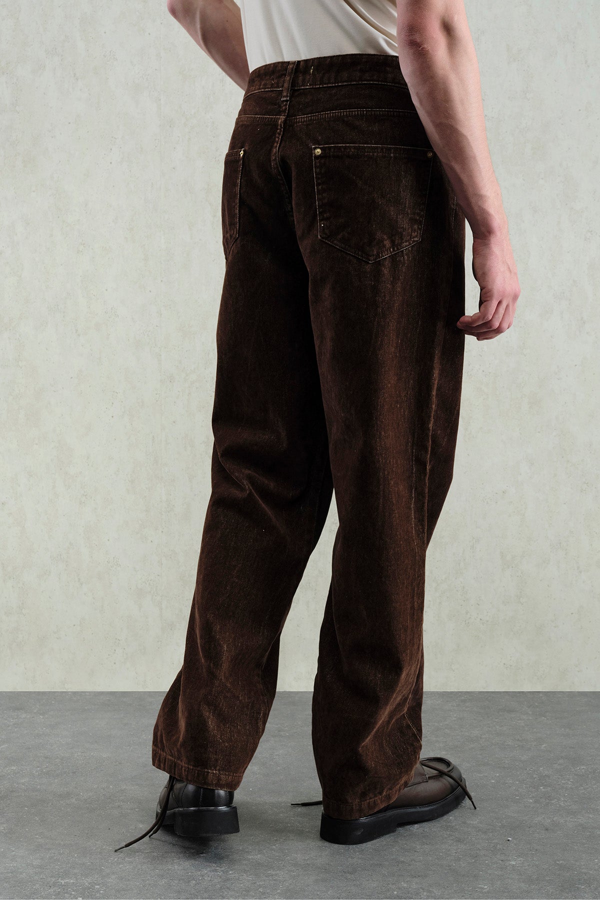 GOLD DETAYLI REGULAR FIT KAHVERENGİ PANTOLON