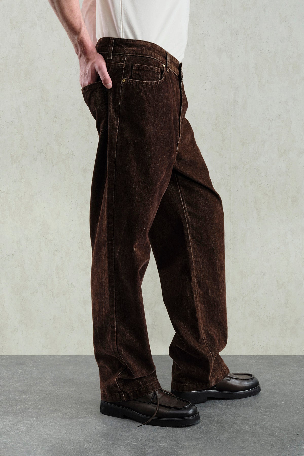 GOLD DETAYLI REGULAR FIT KAHVERENGİ PANTOLON