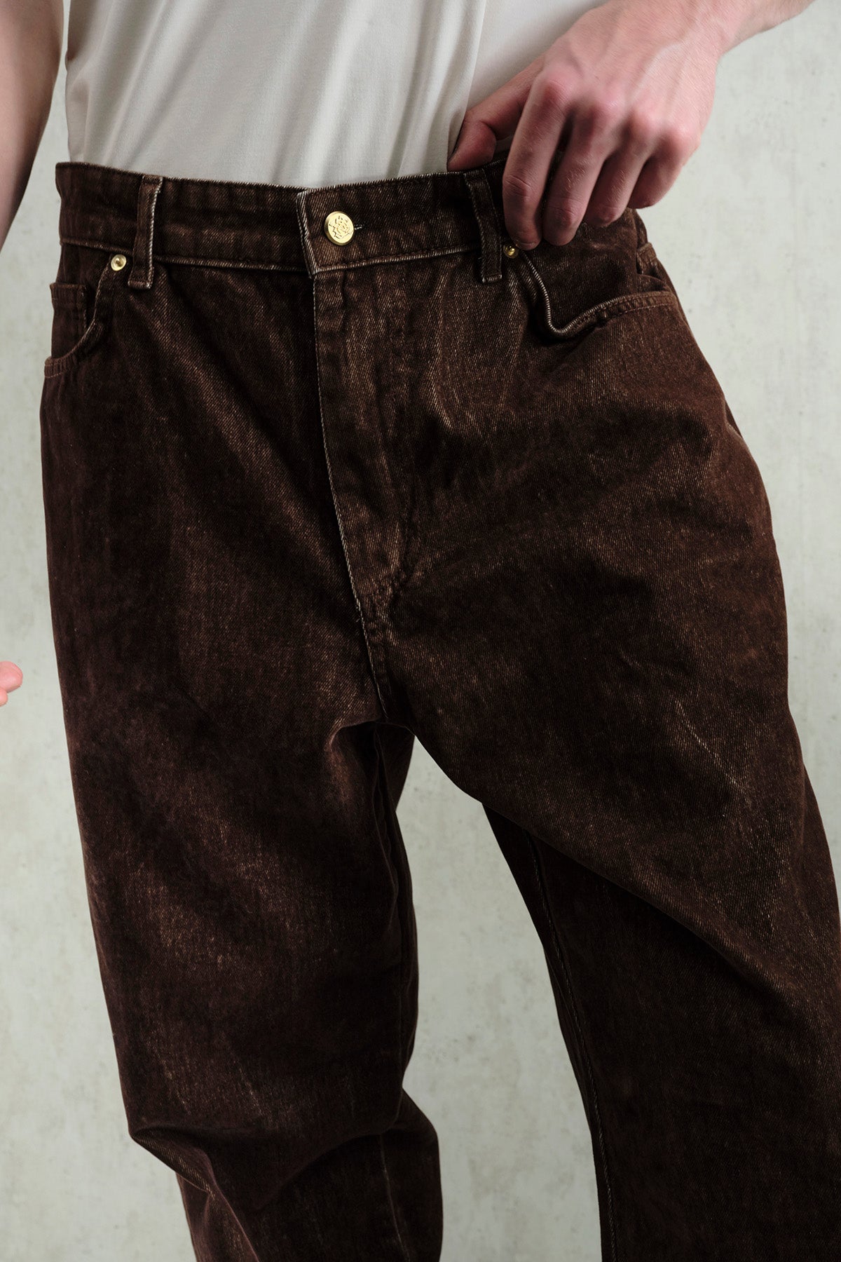 GOLD DETAYLI REGULAR FIT KAHVERENGİ PANTOLON