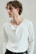 WHITE LONG-SLEEVED T-SHIRT WITH VEST