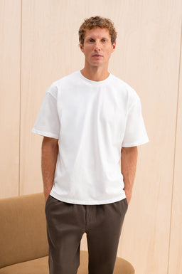 Oversize Kısa Kol Beyaz T-Shirt