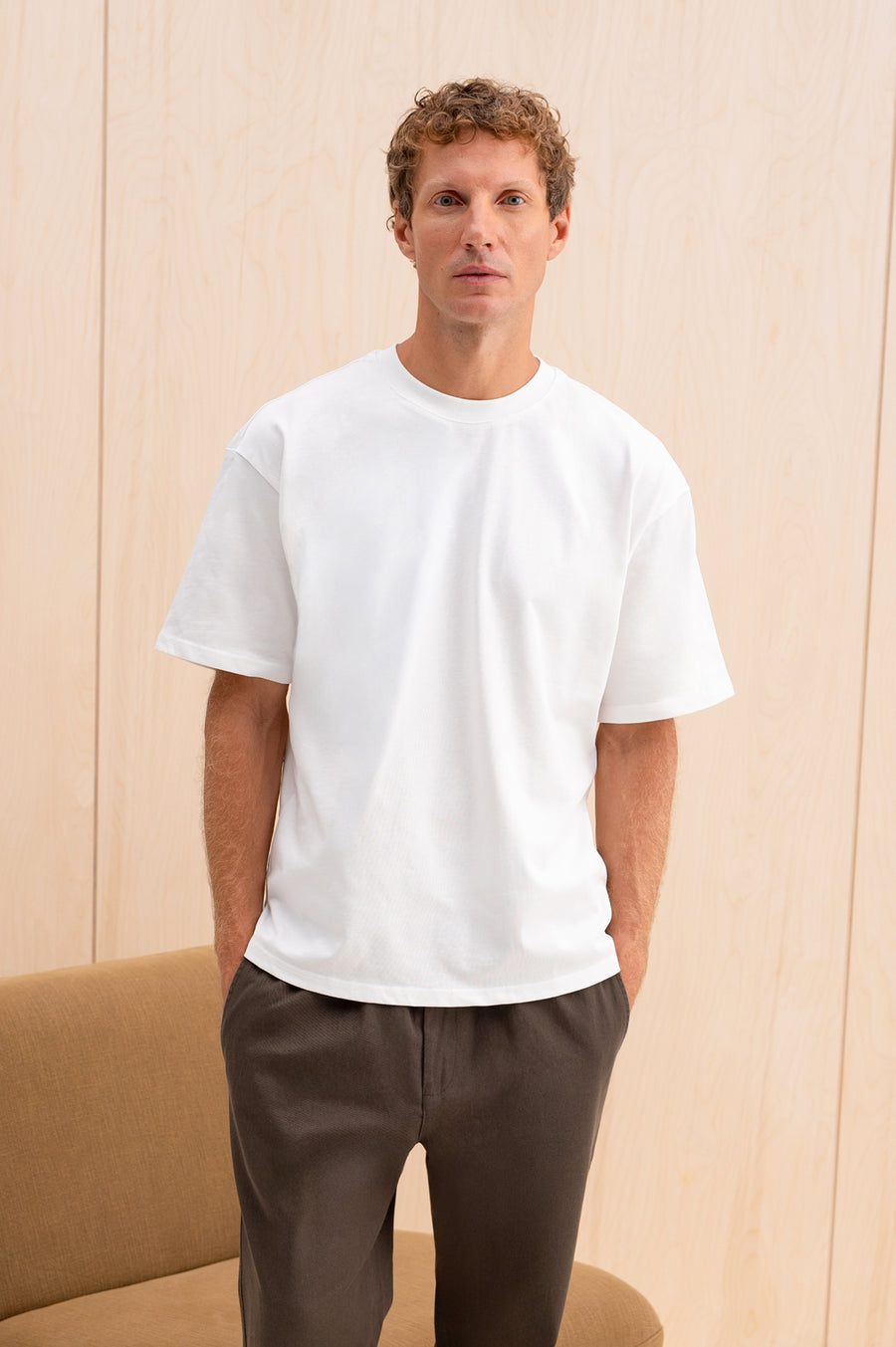 OVERSIZE KISA KOL BEYAZ T-SHIRT