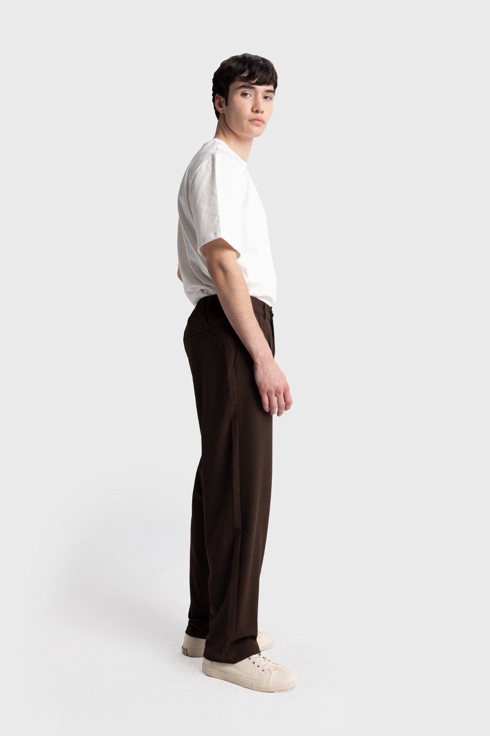 PİLİLİ DÖKÜMLÜ PANTOLON - KAHVERENGİ - PANTOLON