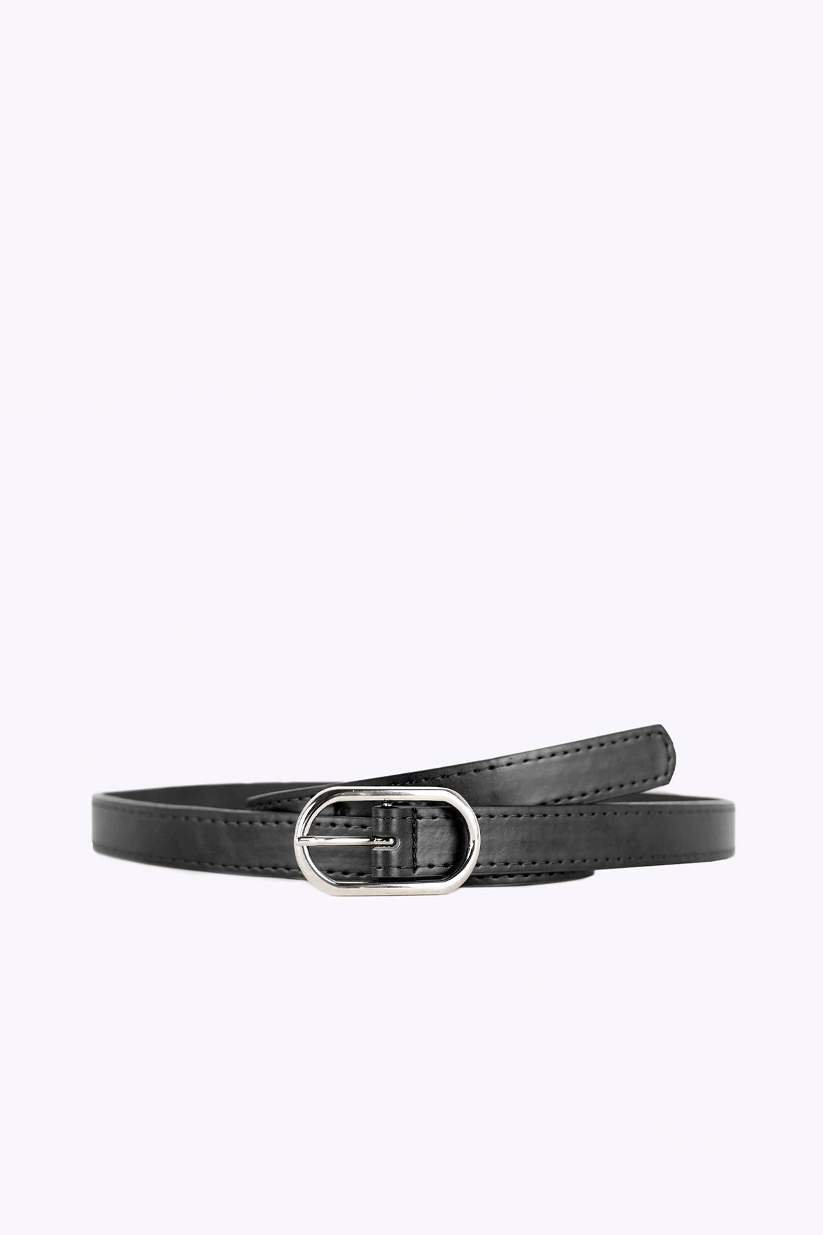 BLACK BELT WITH ROUND BUCKLE
