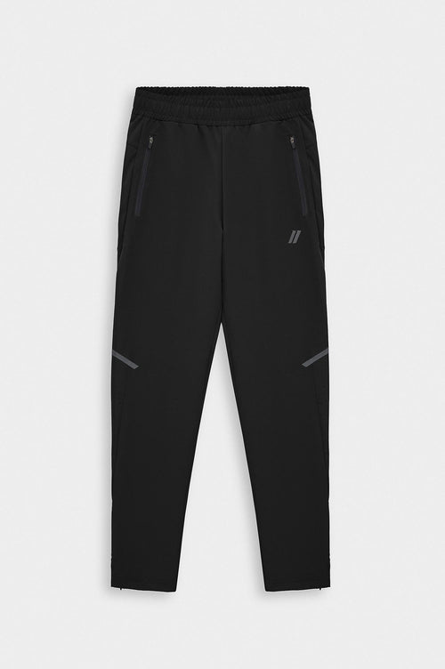 Active Wear Slim Fit Dar Paça Teknik Antrenman Pantolon Siyah - 1