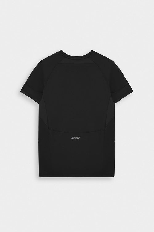 Active Wear Slim Fit Teknik Antrenman T-Shirt Siyah - 3