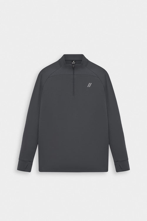 ACTIVE WEAR SLIM FIT HALF-ZIP TECHNICAL ANTRENMAN ÜSTÜ ANTHRACITE - 1