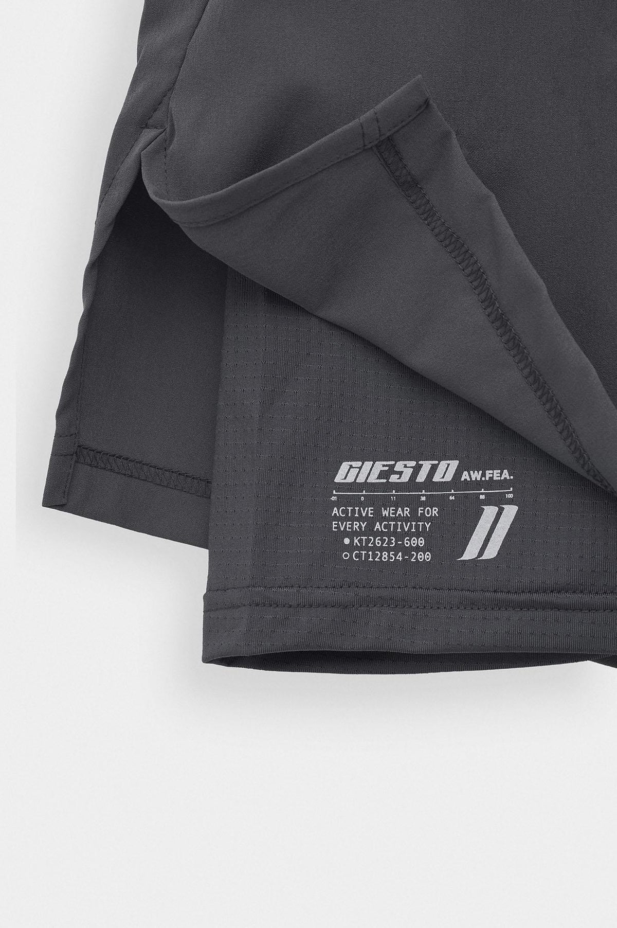 Active Wear Taytlı Teknik Antrenman Şort Antrasit - 2