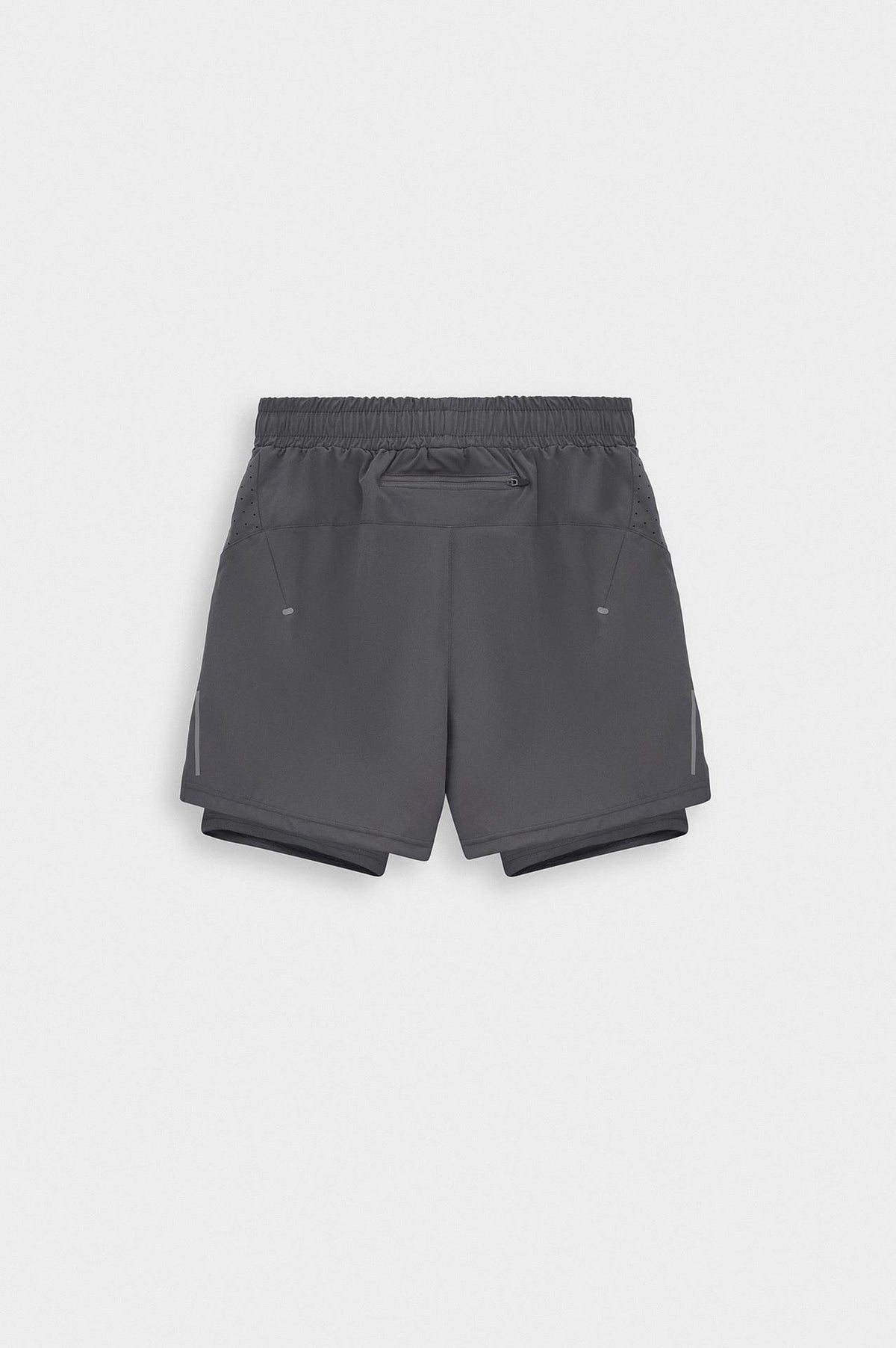 Active Wear Taytlı Teknik Antrenman Şort Antrasit - 4