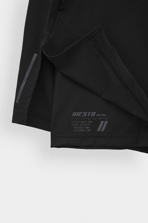 ACTIVE WEAR TAYTLI TEKNİK ANTRENMAN ŞORTU SİYAH - 3