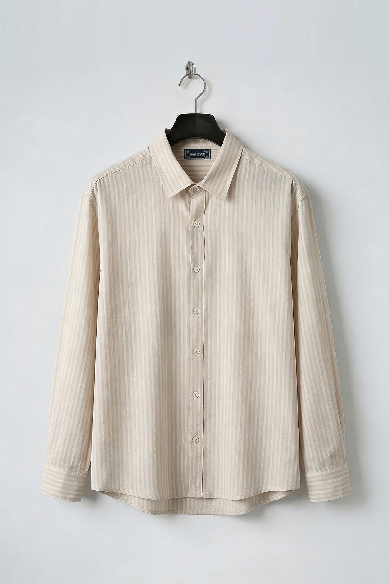 KALIN ÇİZGİLİ BEJ MODAL GÖMLEK