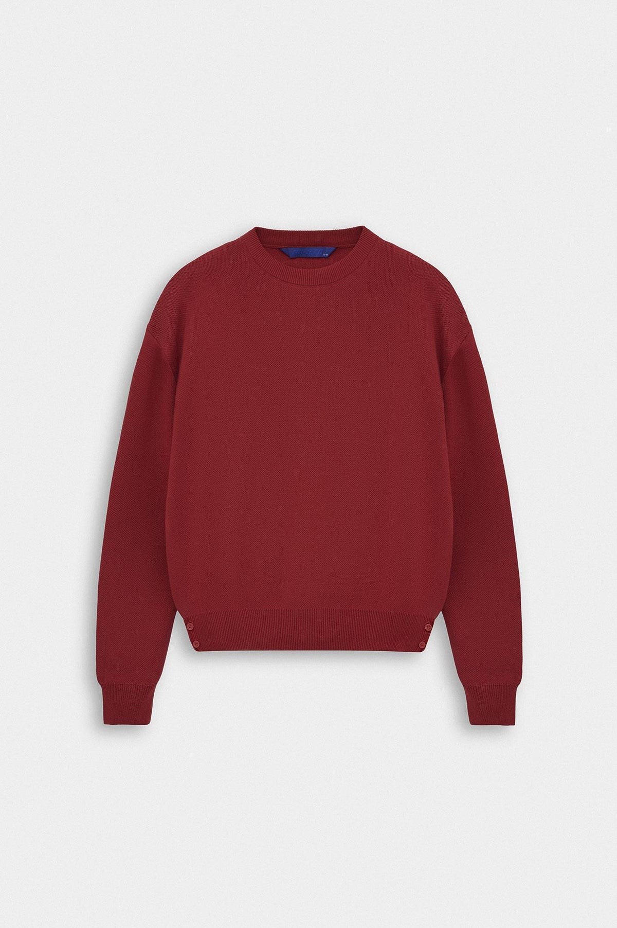 BİSİKLET YAKA CROP FIT KIRMIZI TRİKO KAZAK - 1