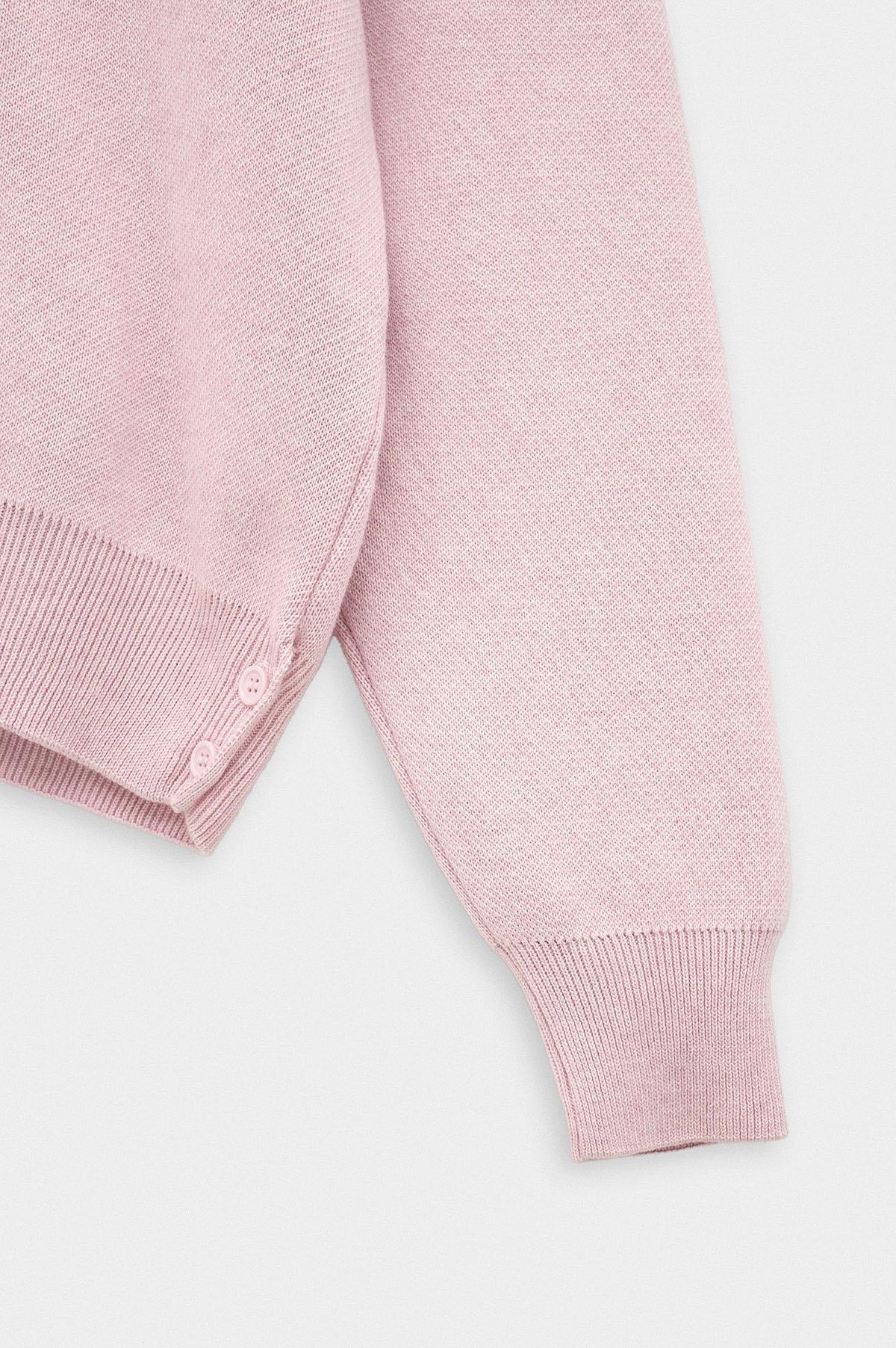 BİSİKLET YAKA CROP FIT PEMBE TRİKO KAZAK - 2