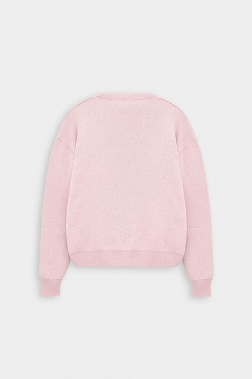 BİSİKLET YAKA CROP FIT PEMBE TRİKO KAZAK - 3