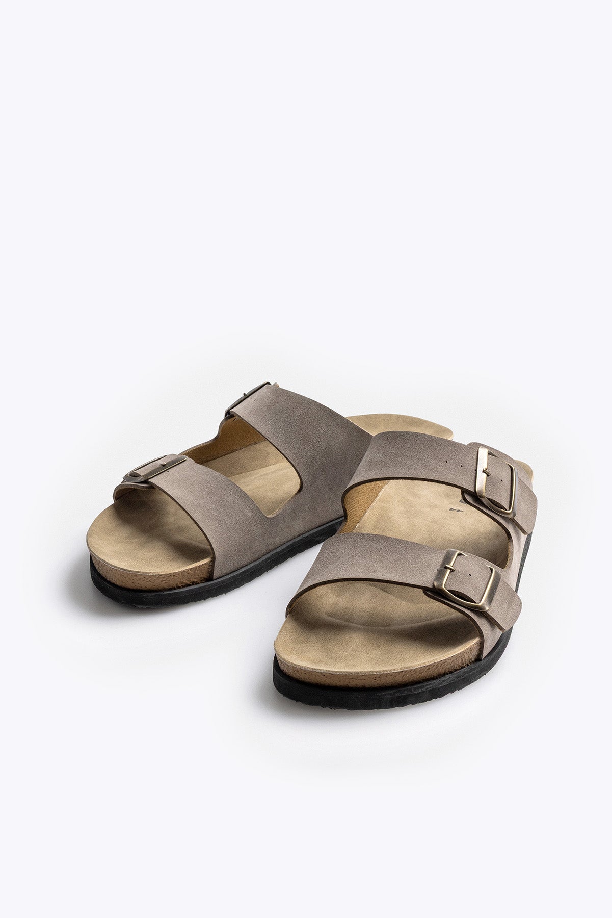 DOUBLE-STRAP MINK SANDALS