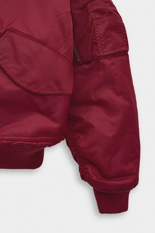 CROP BOMBER BORDO CEKET - 2