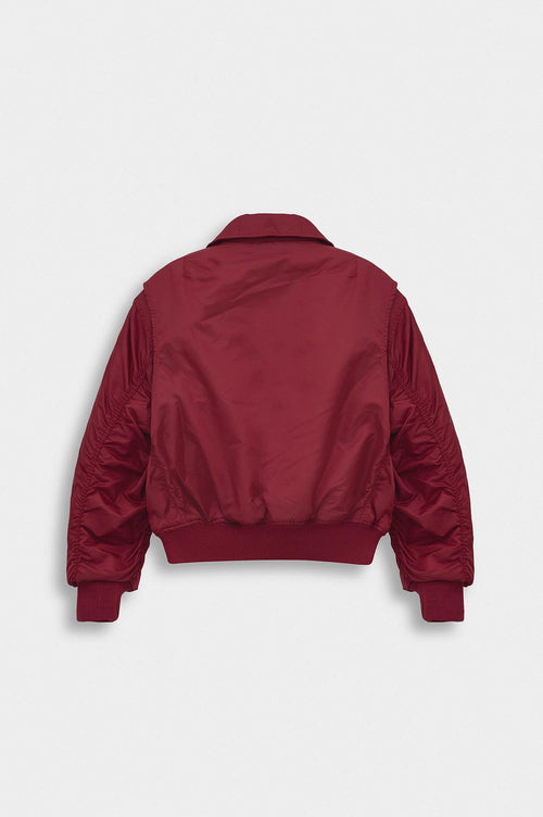 CROP BOMBER BORDO CEKET - 4