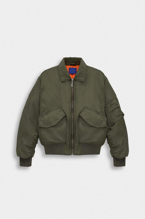 CROP BOMBER HAKİ CEKET - 1