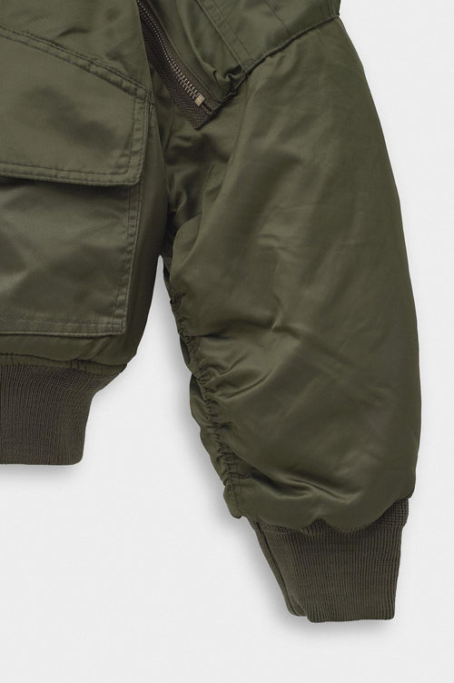 CROP BOMBER HAKİ CEKET - 2