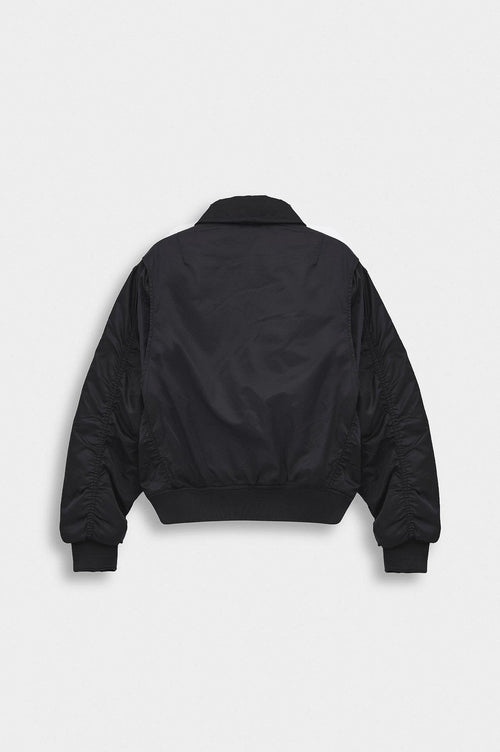 CROP BOMBER SİYAH CEKET - 3