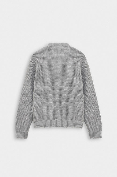 CROP FIT GRİ TRİKO KAZAK - 4