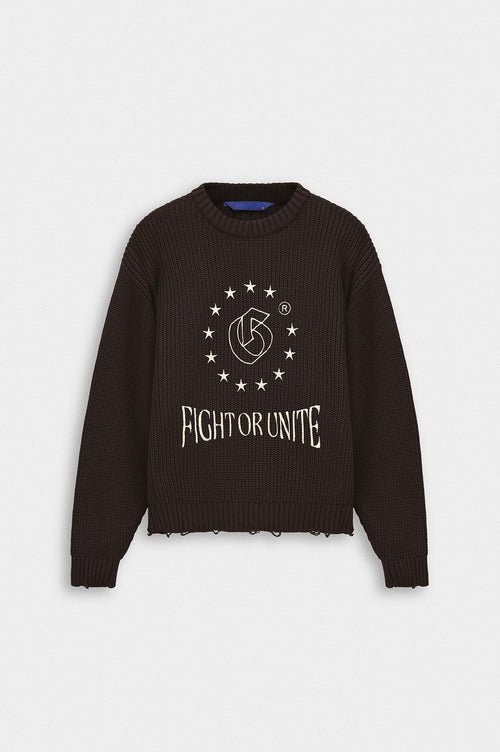 CROP FIT KAHVERENGİ TRİKO KAZAK - 1