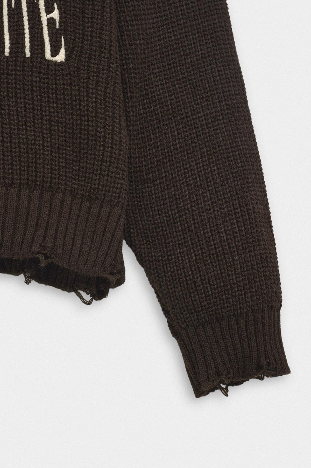 CROP FIT KAHVERENGİ TRİKO KAZAK - 3