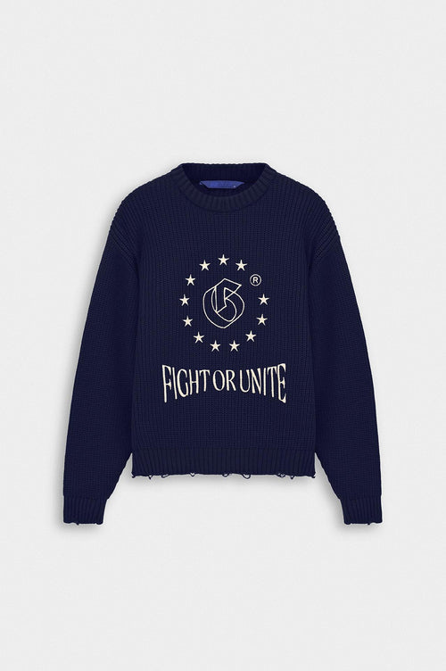 CROP FIT LACİVERT TRİKO KAZAK - 1