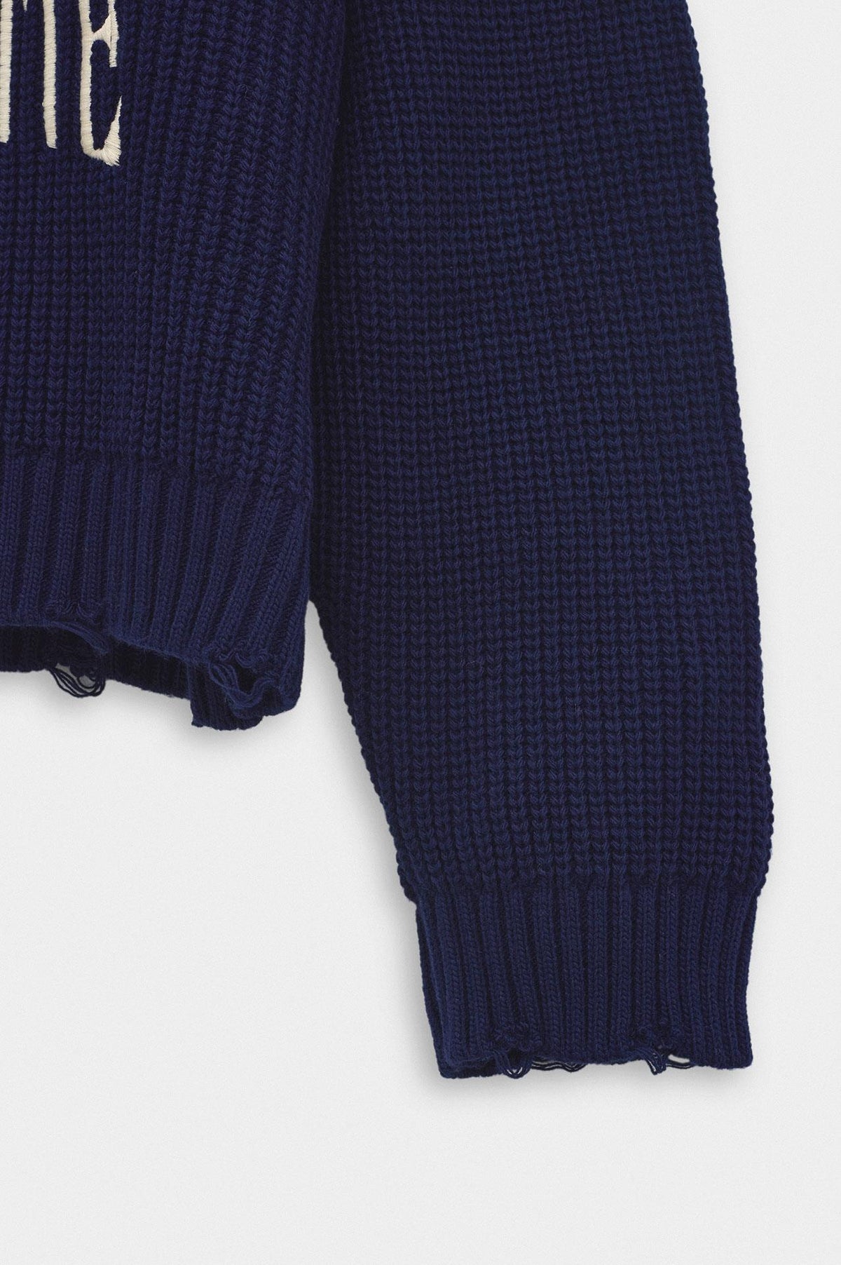 CROP FIT LACİVERT TRİKO KAZAK - 3