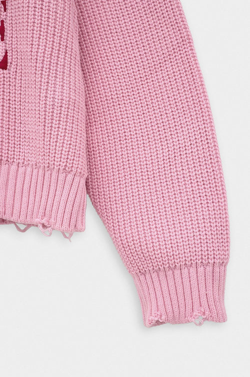 CROP FIT PEMBE TRİKO KAZAK - 3