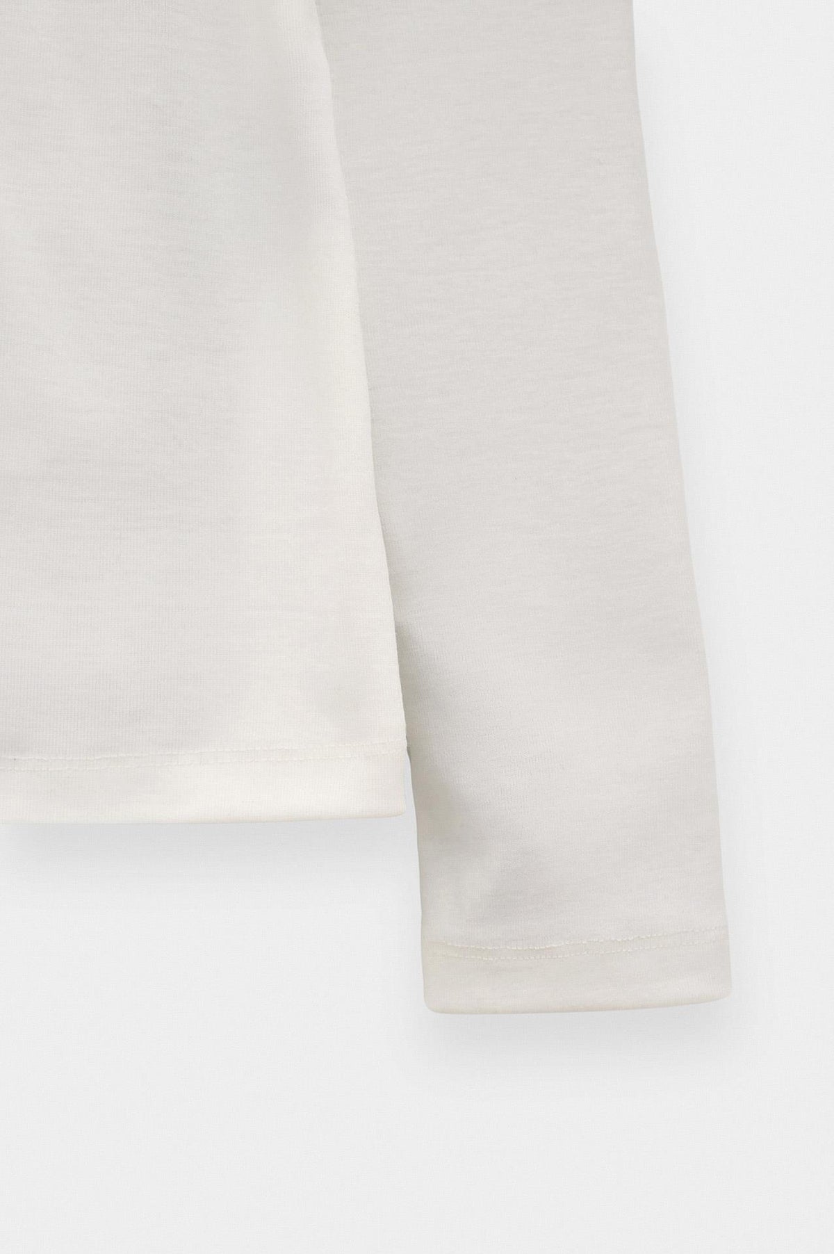 DAR CUT BUTTONED NECK LONG-SLEEVE WHITE T-SHIRT - 4