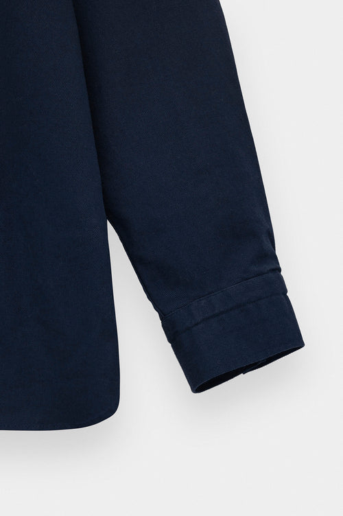 OVERSIZE GABARDINE INDIGO SHIRT - 3