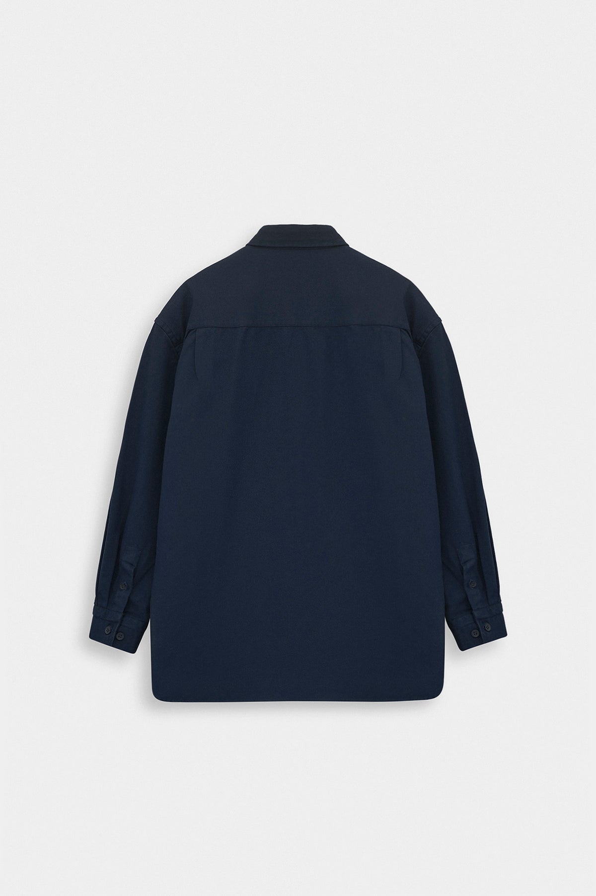 OVERSIZE GABARDINE INDIGO SHIRT - 4