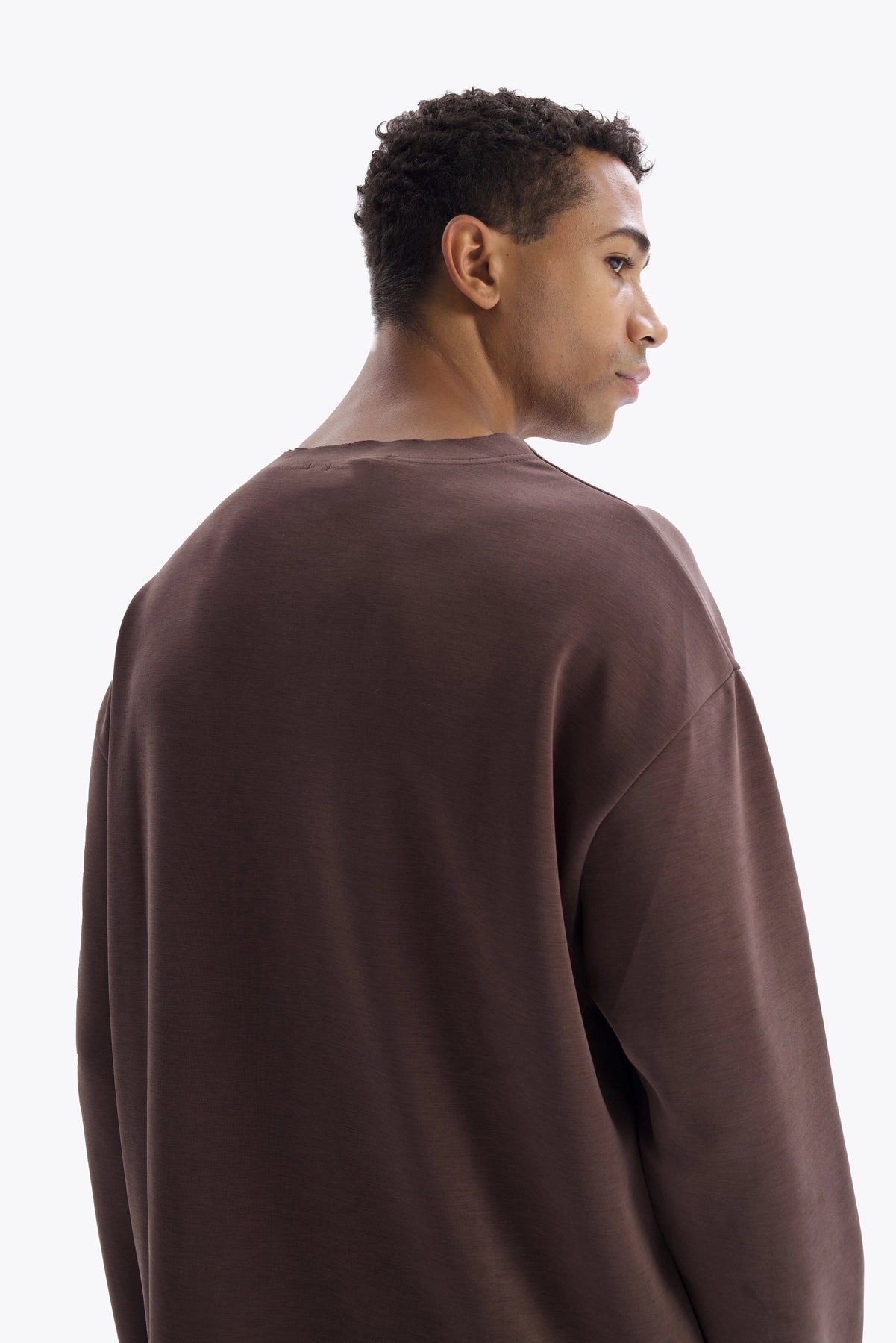 DÖKÜMLÜ T-SHIRT - KAHVERENGİ - T-SHIRT