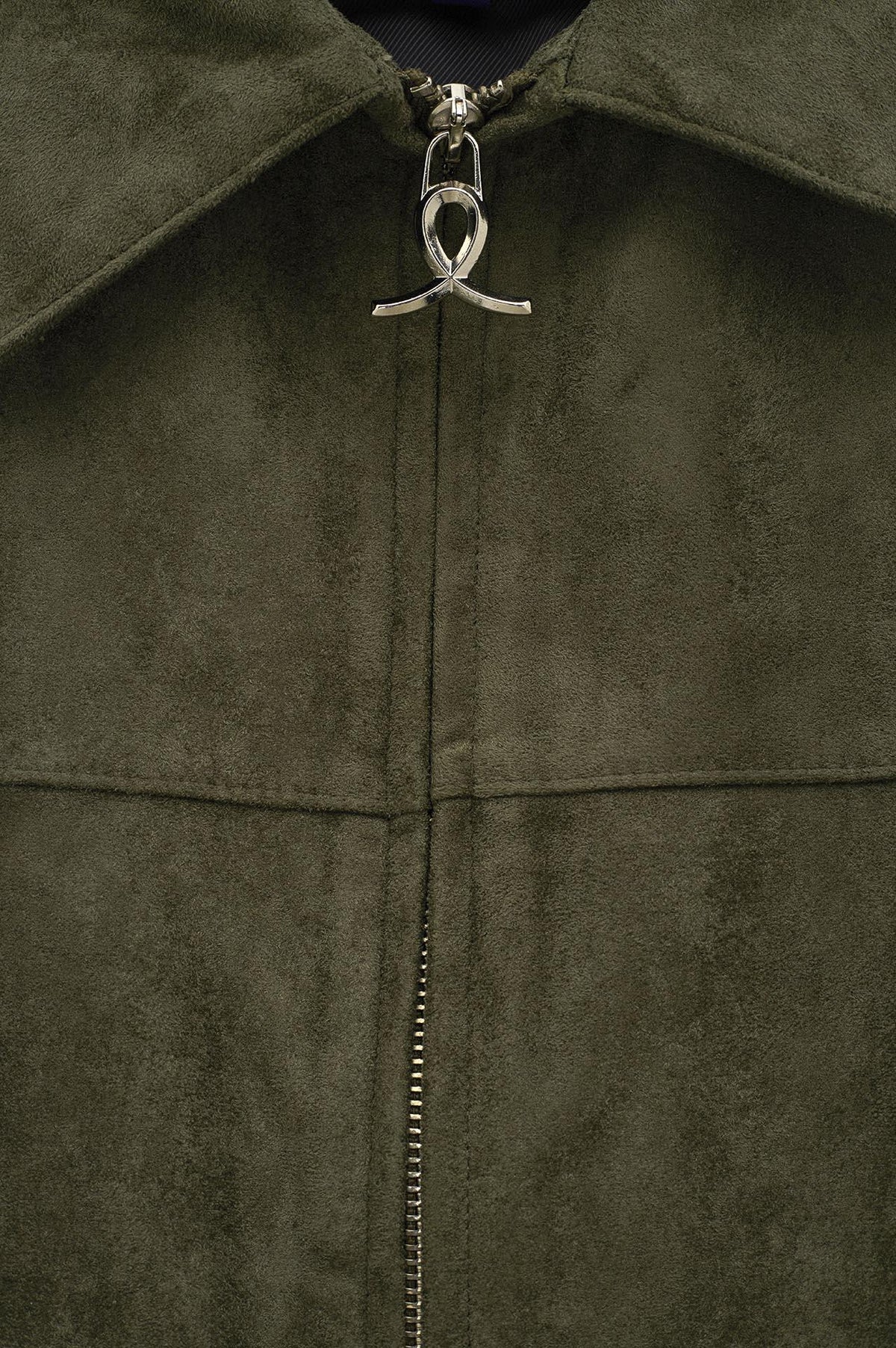ZIP-UP CLASSIC KHAKI SUEDE JACKET - 6