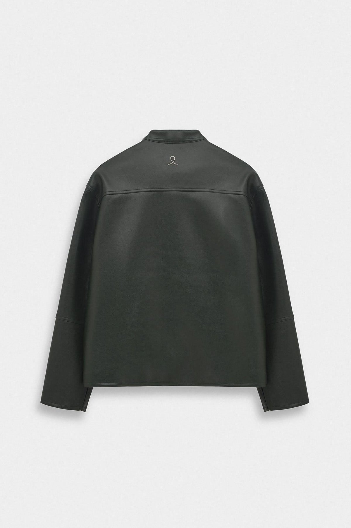 FERMUARLI PARÇALI HAKİ DERİ CEKET - 4