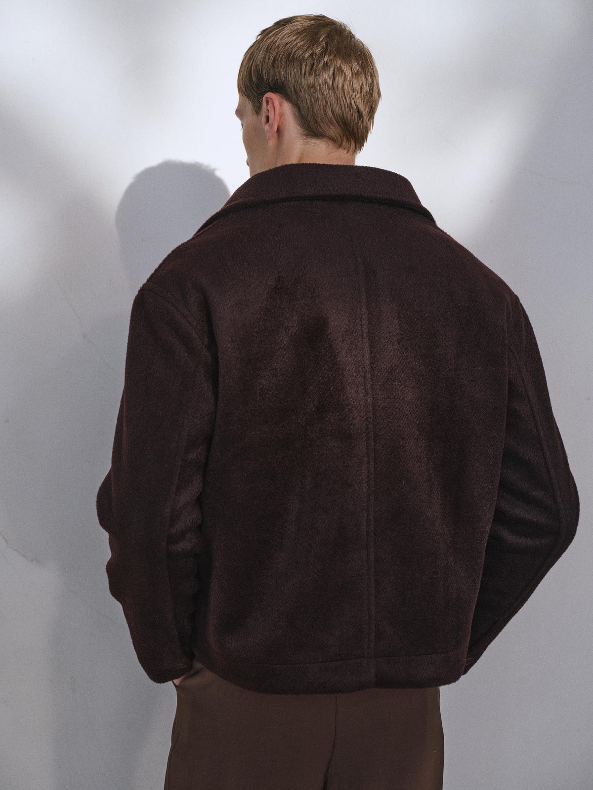 FERMUARLI REGULAR FIT BORDO KAŞE CEKET - 6