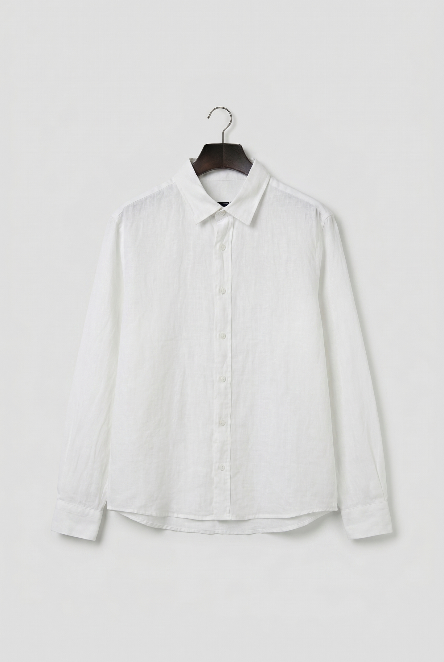 REGULAR FIT WHITE LINEN SHIRT