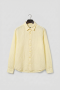 REGULAR FIT YELLOW LINEN SHIRT