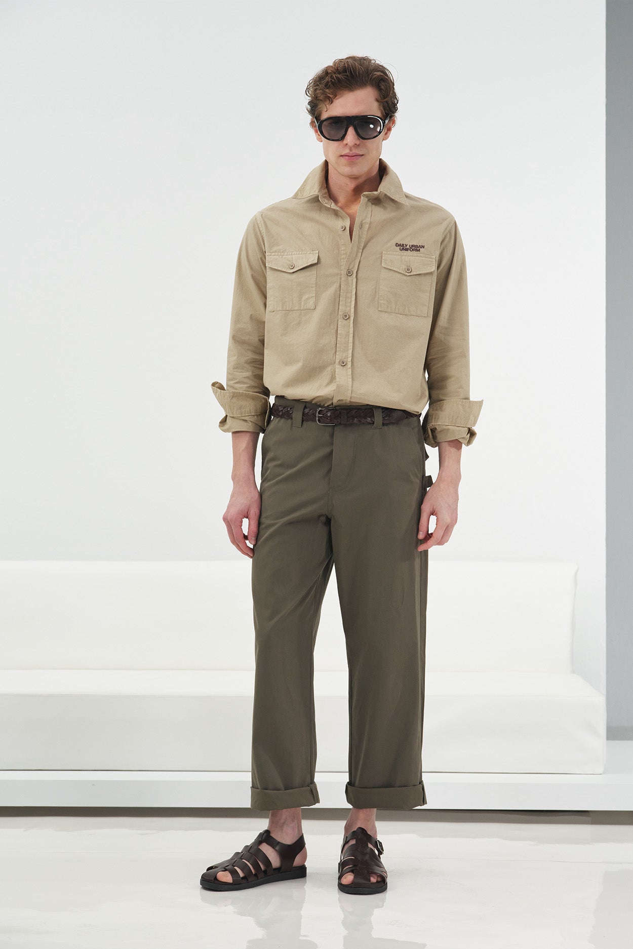 POCKETED CLASSIC KHAKI UTILITY PANTS