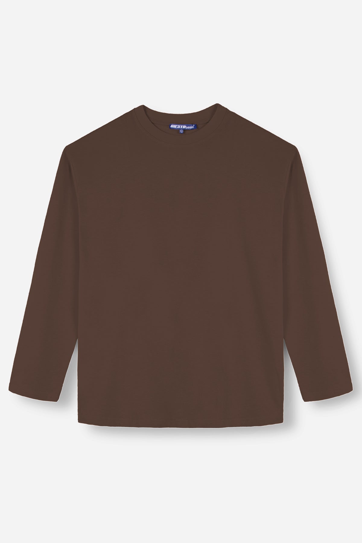 BASIC UZUN KOL T-SHIRT - KAHVERENGİ - T-SHIRT