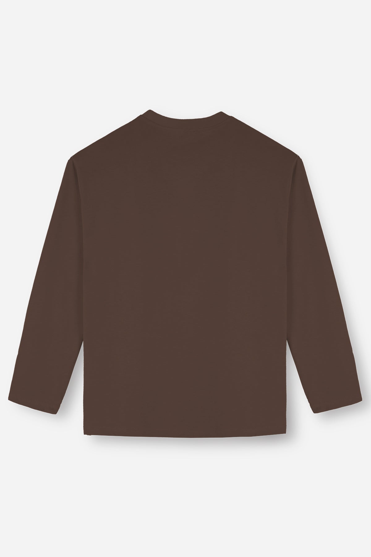 BASIC UZUN KOL T-SHIRT - KAHVERENGİ - T-SHIRT