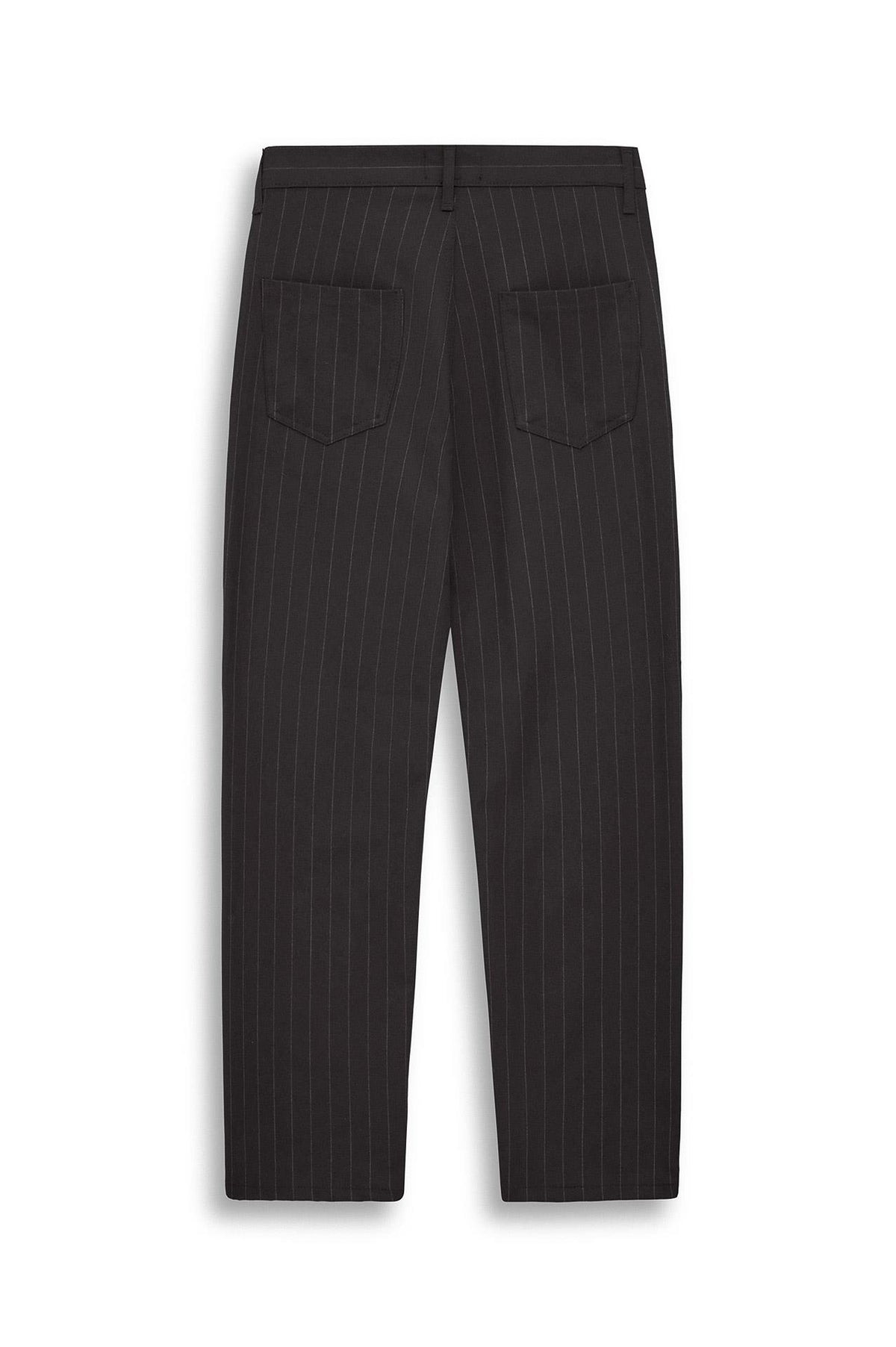 KLASİK ÇİZGİLİ REGULAR FIT KAHVERENGİ PANTOLON - 5