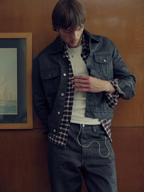 SALVAGE LACİVERT DENIM CEKET - 1