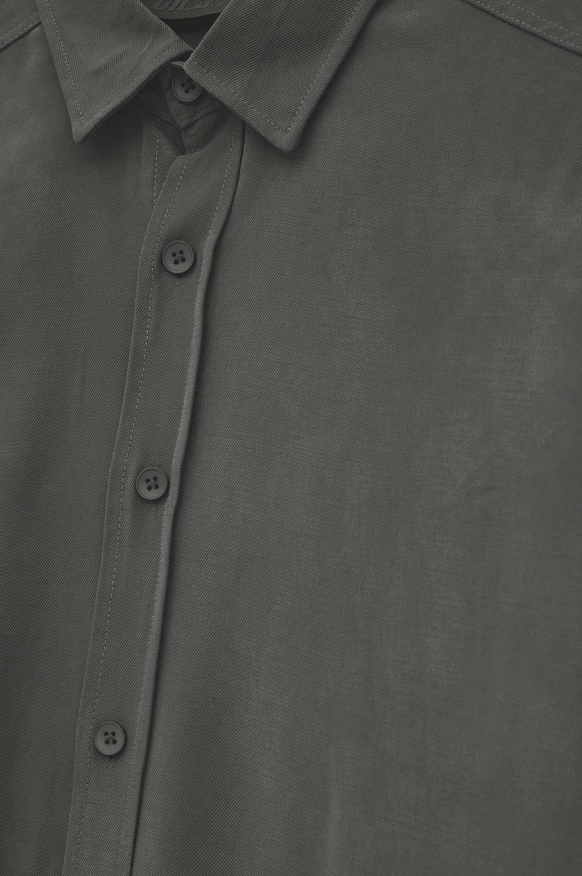 OVERSIZE ANTRASİT MODAL GÖMLEK - 2