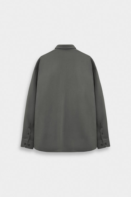 OVERSIZE ANTRASİT MODAL GÖMLEK - 4