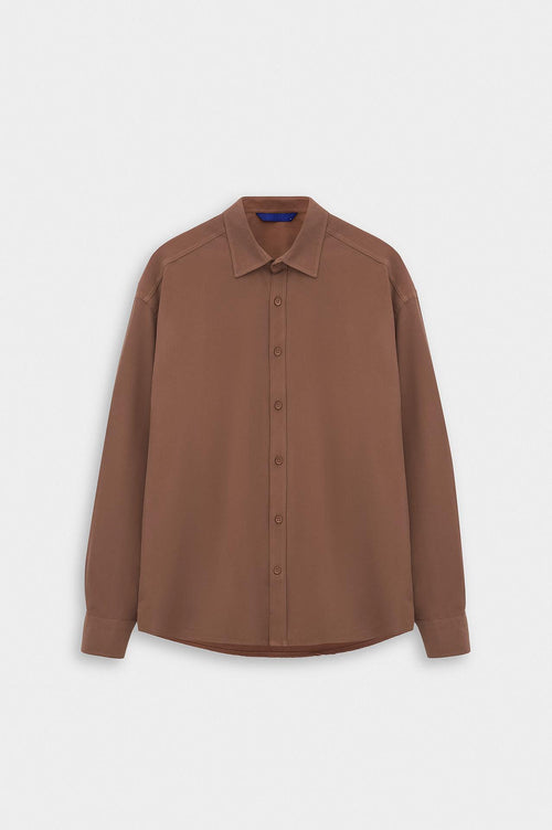 OVERSIZE KİREMİT MODAL GÖMLEK - 1