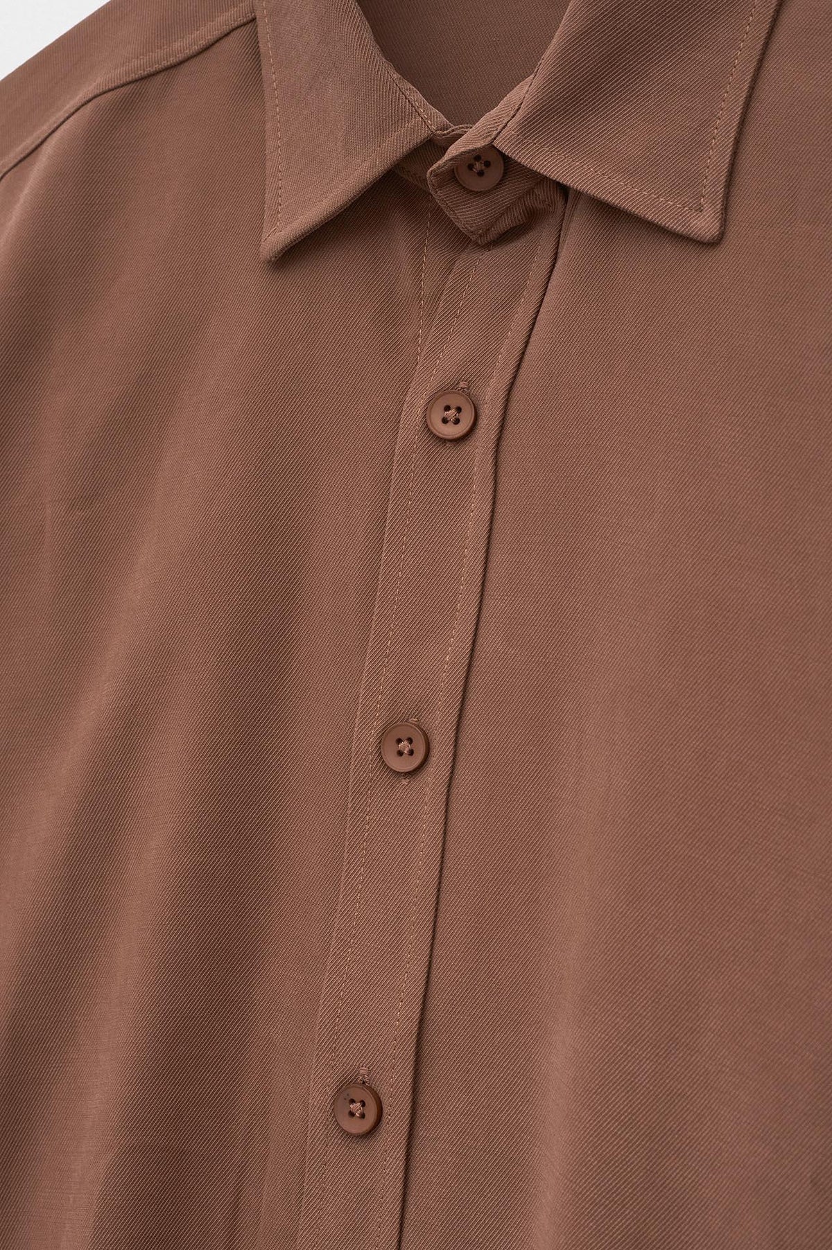 OVERSIZE KİREMİT MODAL GÖMLEK - 2