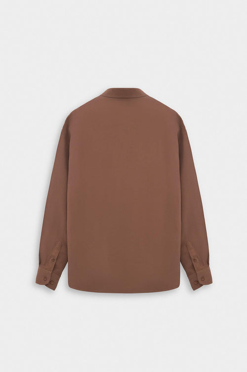 OVERSIZE KİREMİT MODAL GÖMLEK - 3